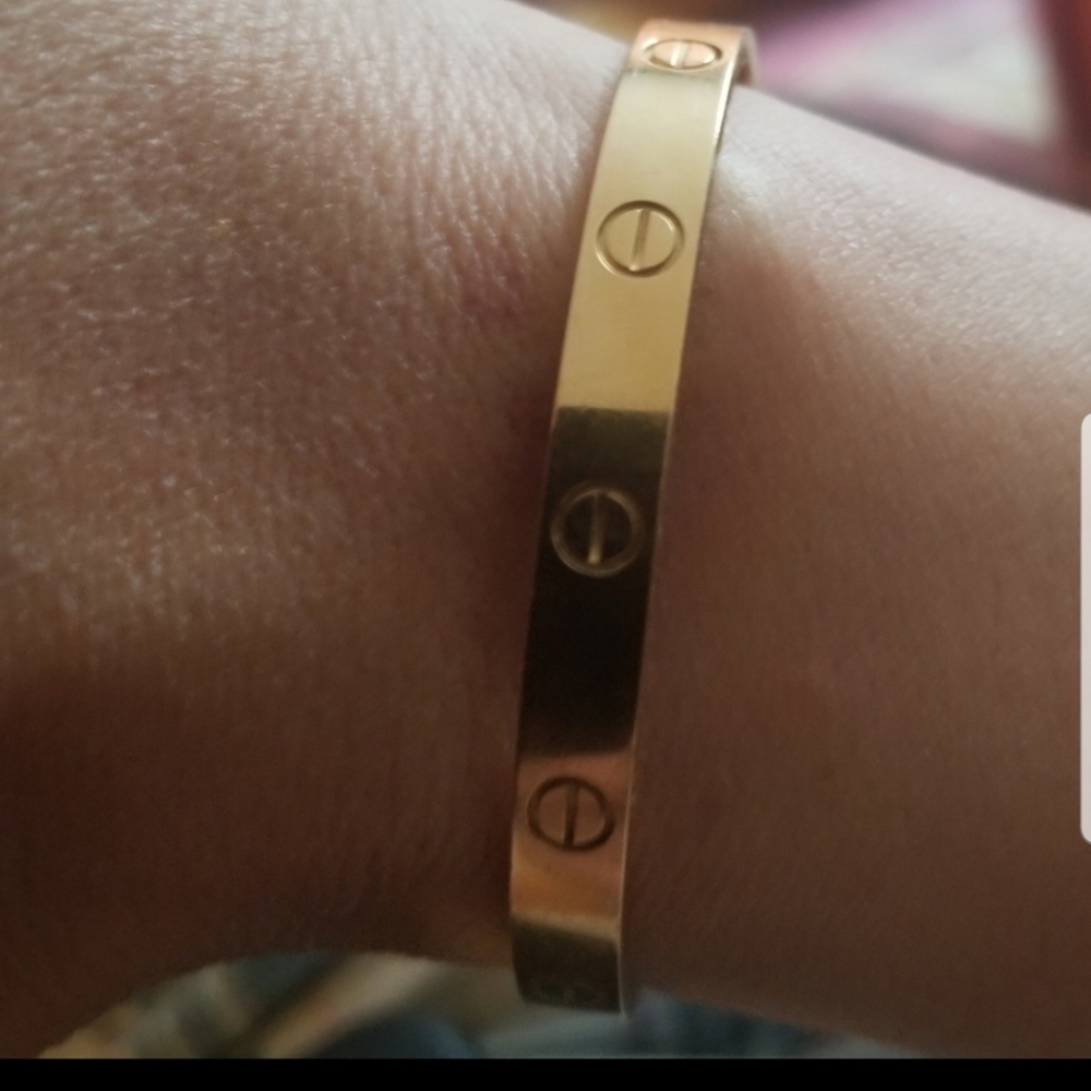 Cartier Love Bracelet 18K Yellow Gold Size 17 - Picture 4 of 13